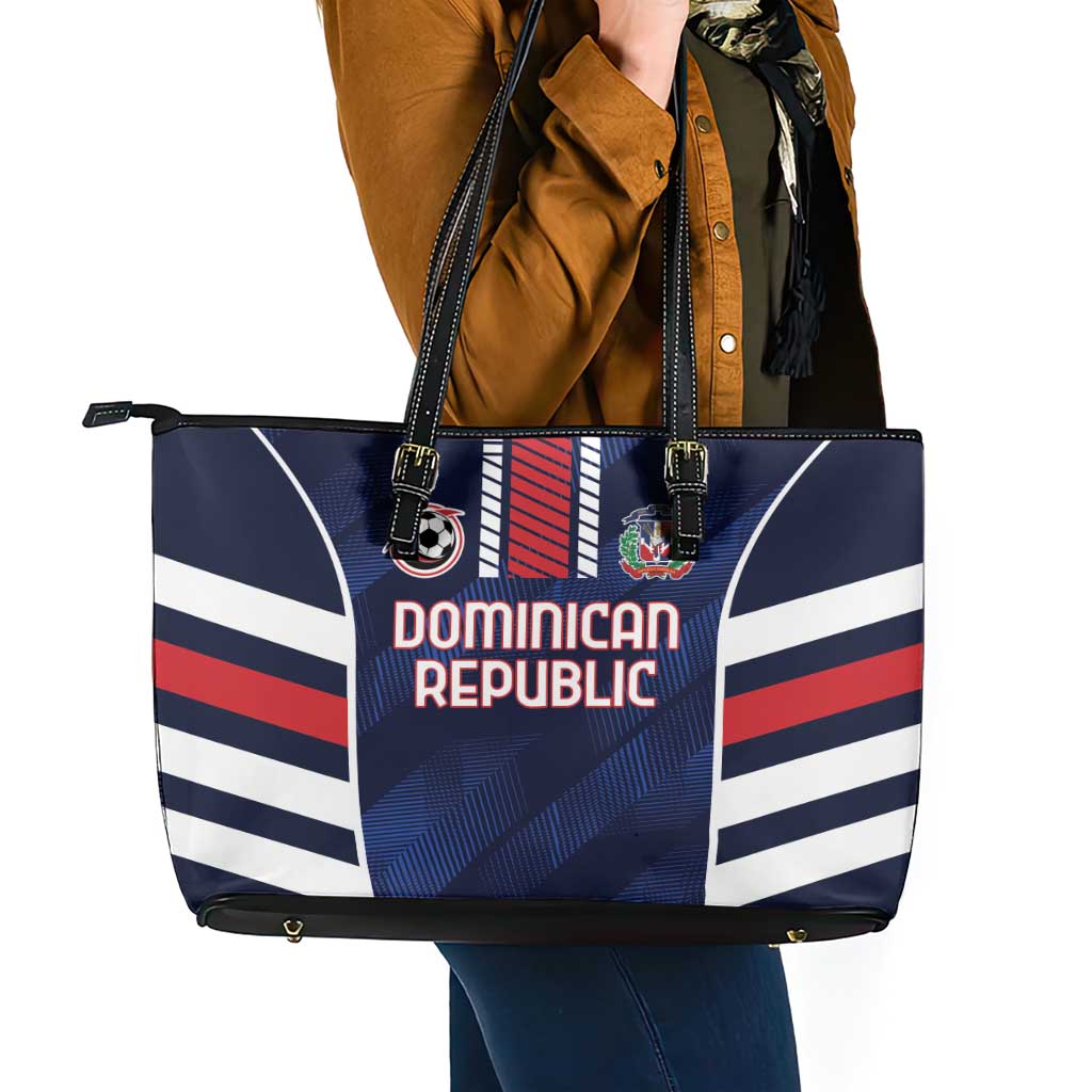 Football Dominican Republic Leather Tote Bag Go Los Quisqueyanos - Wonder Print Shop