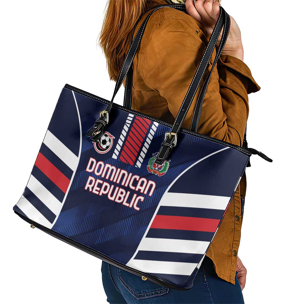 Football Dominican Republic Leather Tote Bag Go Los Quisqueyanos - Wonder Print Shop