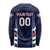 Custom Football Dominican Republic Long Sleeve Shirt Go Los Quisqueyanos - Wonder Print Shop