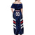 Custom Football Dominican Republic Off Shoulder Maxi Dress Go Los Quisqueyanos - Wonder Print Shop