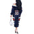 Custom Football Dominican Republic Off The Shoulder Long Sleeve Dress Go Los Quisqueyanos - Wonder Print Shop