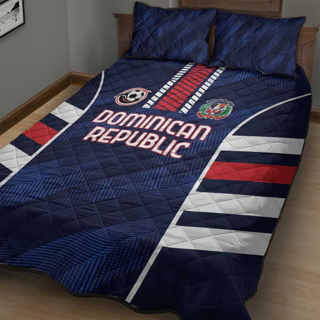 Football Dominican Republic Quilt Bed Set Go Los Quisqueyanos - Wonder Print Shop