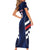 Custom Football Dominican Republic Short Sleeve Bodycon Dress Go Los Quisqueyanos - Wonder Print Shop