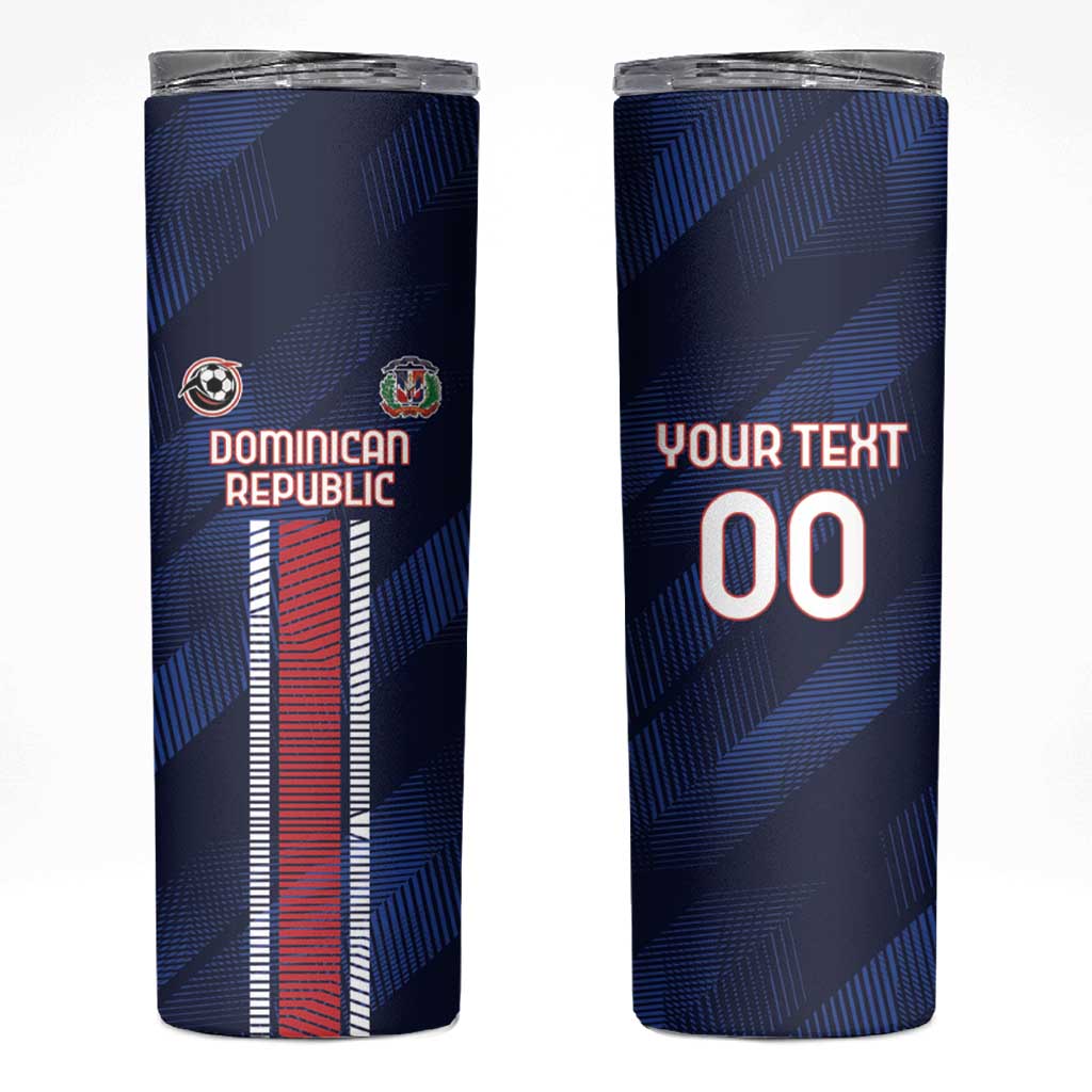 Custom Football Dominican Republic Skinny Tumbler Go Los Quisqueyanos - Wonder Print Shop