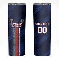 Custom Football Dominican Republic Skinny Tumbler Go Los Quisqueyanos - Wonder Print Shop