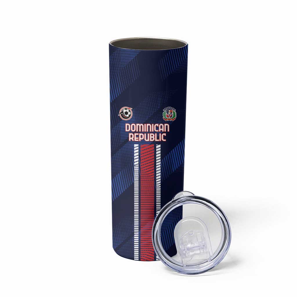 Custom Football Dominican Republic Skinny Tumbler Go Los Quisqueyanos - Wonder Print Shop