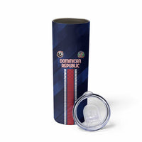 Custom Football Dominican Republic Skinny Tumbler Go Los Quisqueyanos - Wonder Print Shop