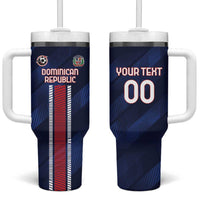 Custom Football Dominican Republic Tumbler With Handle Go Los Quisqueyanos - Wonder Print Shop