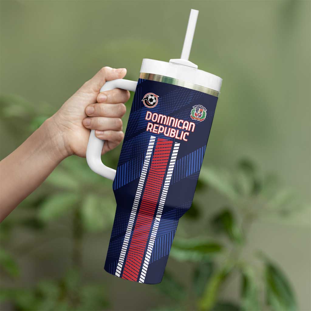 Custom Football Dominican Republic Tumbler With Handle Go Los Quisqueyanos - Wonder Print Shop