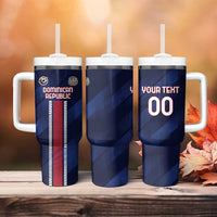 Custom Football Dominican Republic Tumbler With Handle Go Los Quisqueyanos - Wonder Print Shop