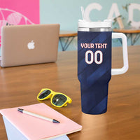 Custom Football Dominican Republic Tumbler With Handle Go Los Quisqueyanos - Wonder Print Shop