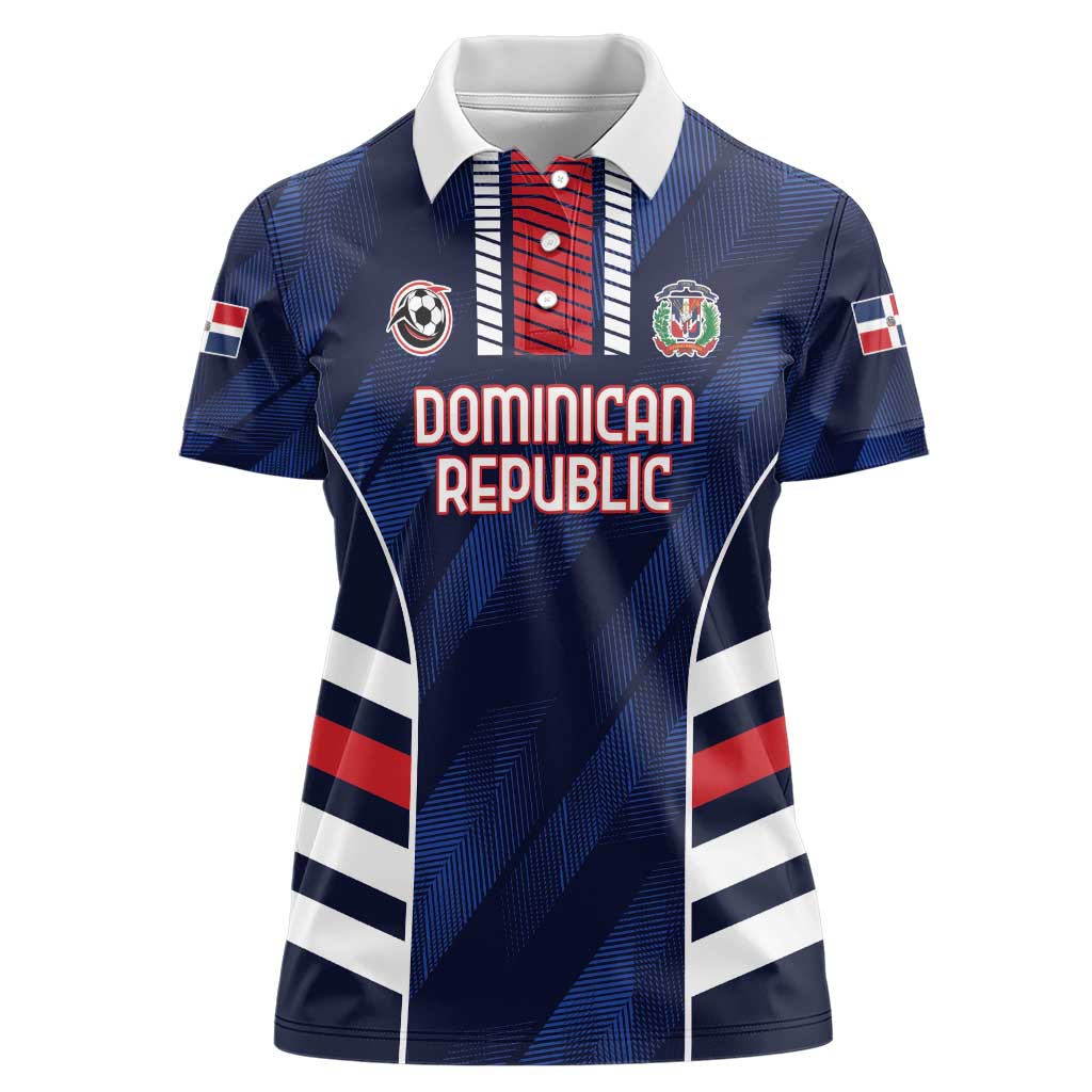 Custom Football Dominican Republic Women Polo Shirt Go Los Quisqueyanos - Wonder Print Shop