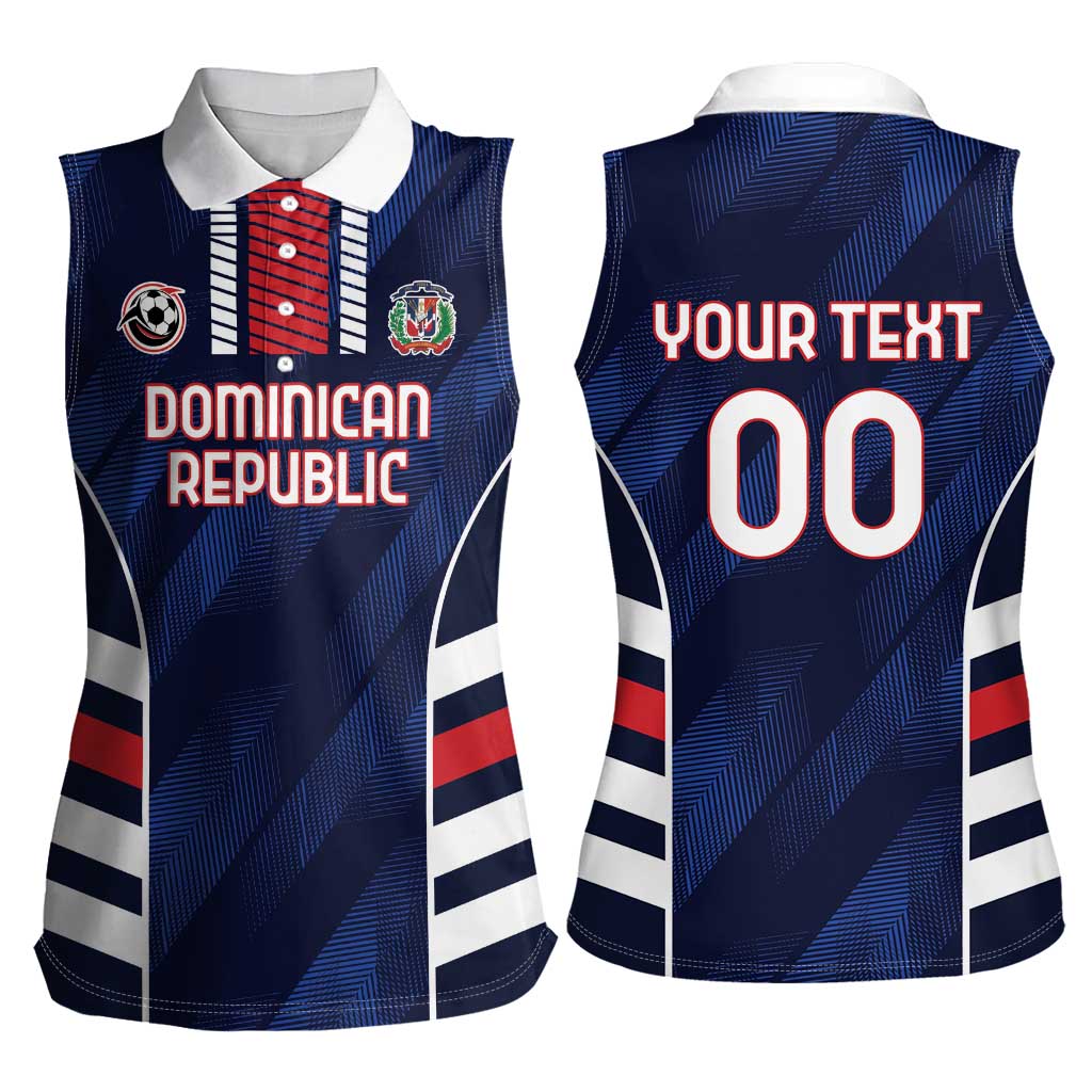 Custom Football Dominican Republic Women Sleeveless Polo Shirt Go Los Quisqueyanos - Wonder Print Shop