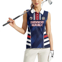 Custom Football Dominican Republic Women Sleeveless Polo Shirt Go Los Quisqueyanos - Wonder Print Shop