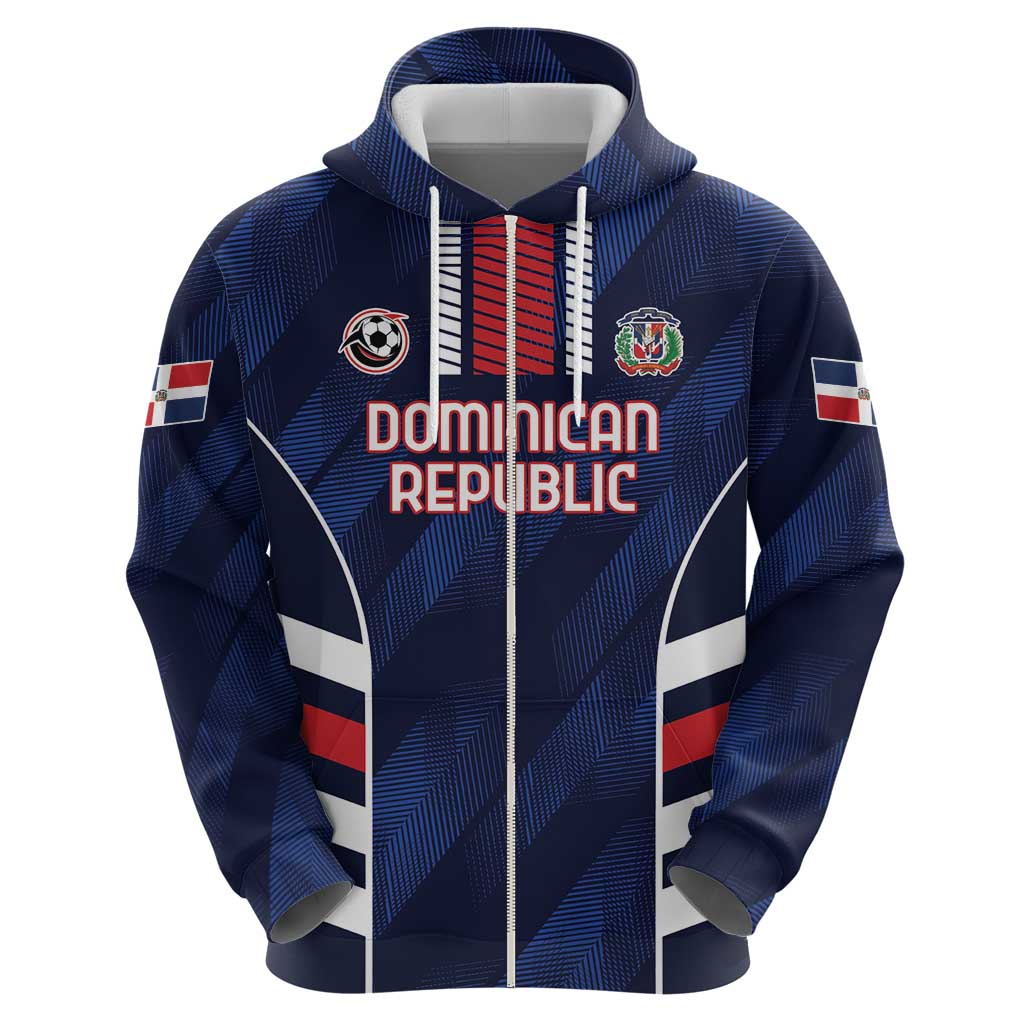 Custom Football Dominican Republic Zip Hoodie Go Los Quisqueyanos - Wonder Print Shop