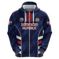 Custom Football Dominican Republic Zip Hoodie Go Los Quisqueyanos - Wonder Print Shop