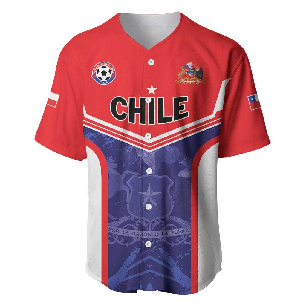 Custom Football Chile Baseball Jersey Vamos La Roja - Wonder Print Shop