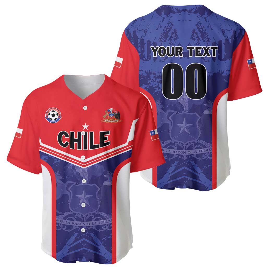 Custom Football Chile Baseball Jersey Vamos La Roja - Wonder Print Shop