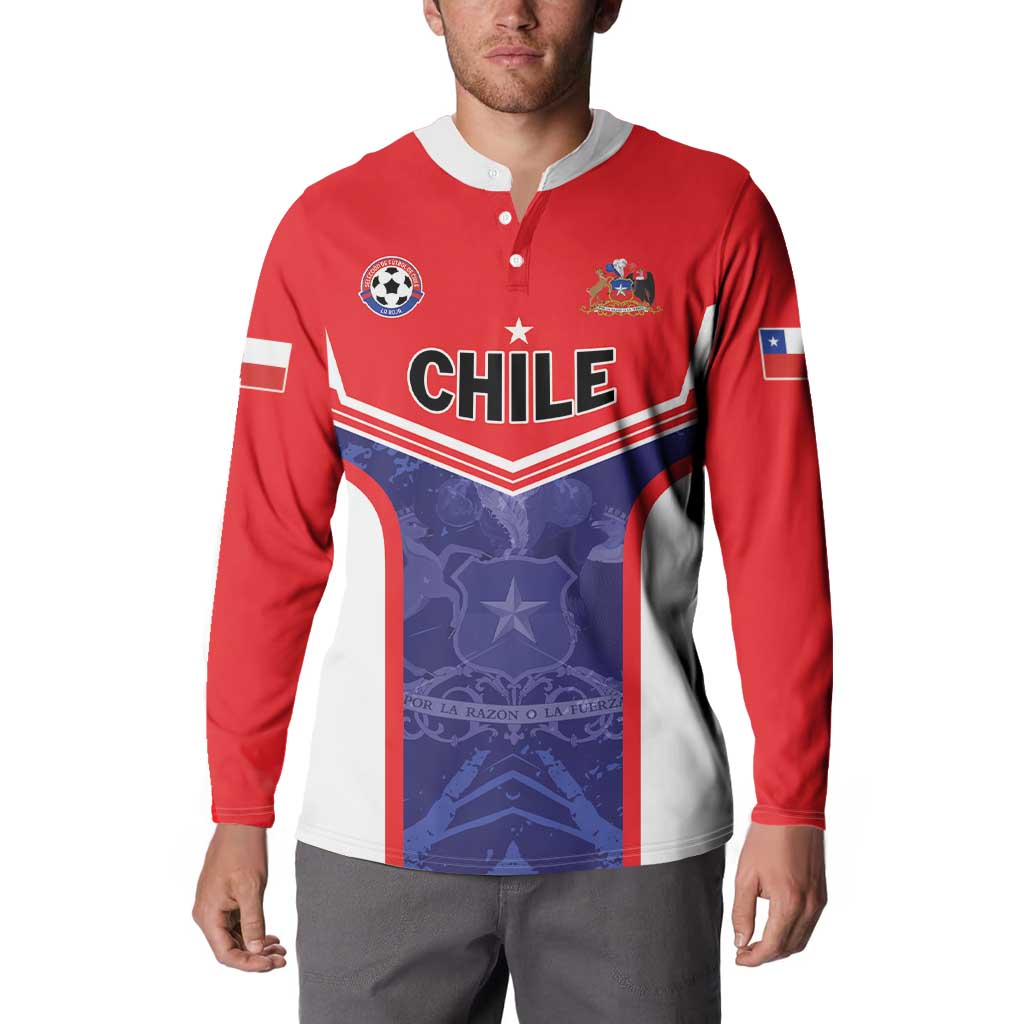 Custom Football Chile Button Sweatshirt Vamos La Roja - Wonder Print Shop