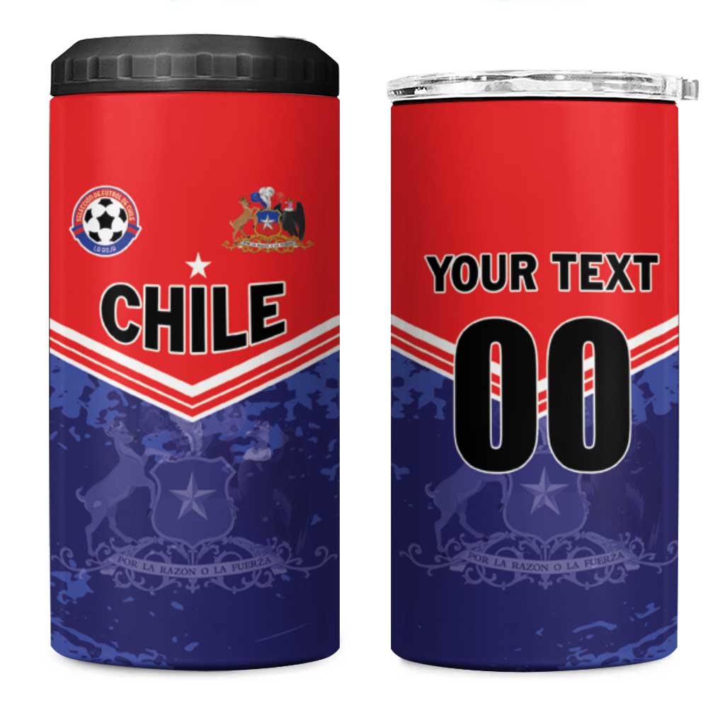 Custom Football Chile 4 in 1 Can Cooler Tumbler Vamos La Roja - Wonder Print Shop