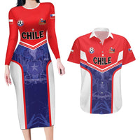 Custom Football Chile Couples Matching Long Sleeve Bodycon Dress and Hawaiian Shirt Vamos La Roja - Wonder Print Shop