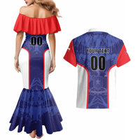Custom Football Chile Couples Matching Mermaid Dress and Hawaiian Shirt Vamos La Roja - Wonder Print Shop