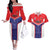 Custom Football Chile Couples Matching Off The Shoulder Long Sleeve Dress and Hawaiian Shirt Vamos La Roja - Wonder Print Shop