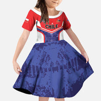 Custom Football Chile Family Matching Long Sleeve Bodycon Dress and Hawaiian Shirt Vamos La Roja - Wonder Print Shop