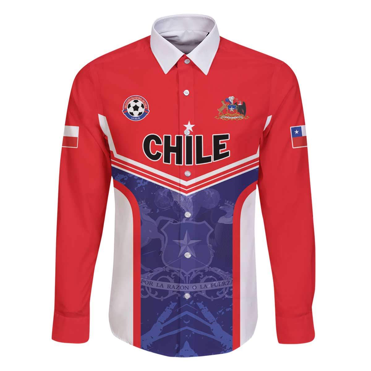 Custom Football Chile Family Matching Off The Shoulder Long Sleeve Dress and Hawaiian Shirt Vamos La Roja - Wonder Print Shop