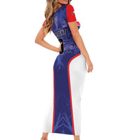 Custom Football Chile Family Matching Short Sleeve Bodycon Dress and Hawaiian Shirt Vamos La Roja - Wonder Print Shop