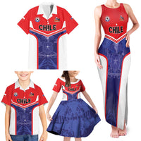 Custom Football Chile Family Matching Tank Maxi Dress and Hawaiian Shirt Vamos La Roja - Wonder Print Shop