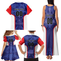 Custom Football Chile Family Matching Tank Maxi Dress and Hawaiian Shirt Vamos La Roja - Wonder Print Shop