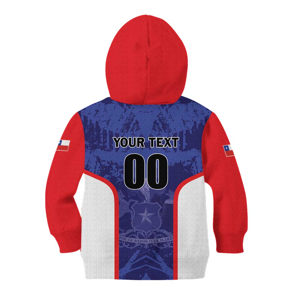 Custom Football Chile Kid Hoodie Vamos La Roja - Wonder Print Shop