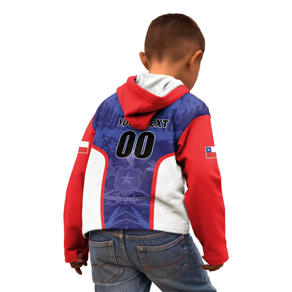 Custom Football Chile Kid Hoodie Vamos La Roja - Wonder Print Shop