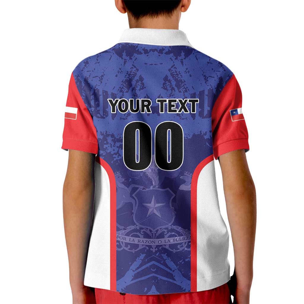 Custom Football Chile Kid Polo Shirt Vamos La Roja - Wonder Print Shop