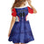 Custom Football Chile Kid Short Sleeve Dress Vamos La Roja - Wonder Print Shop