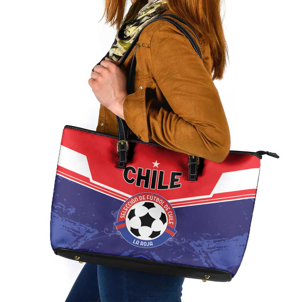 Football Chile Leather Tote Bag Vamos La Roja - Wonder Print Shop