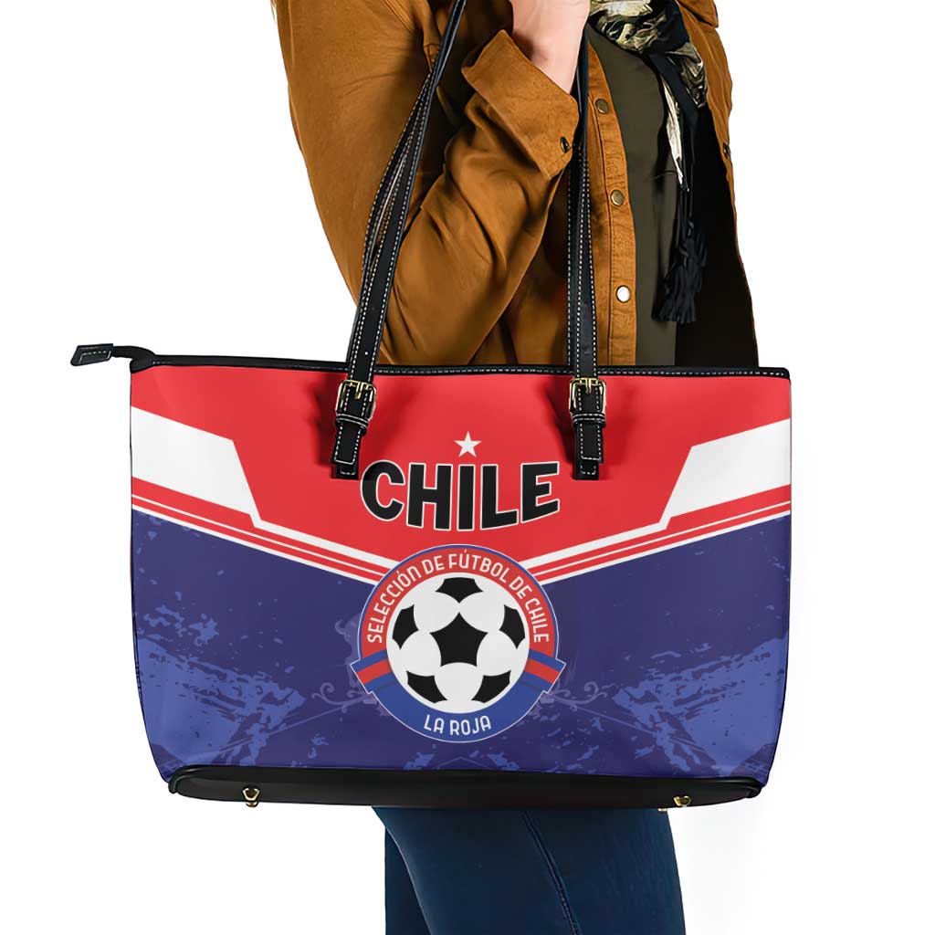 Football Chile Leather Tote Bag Vamos La Roja - Wonder Print Shop