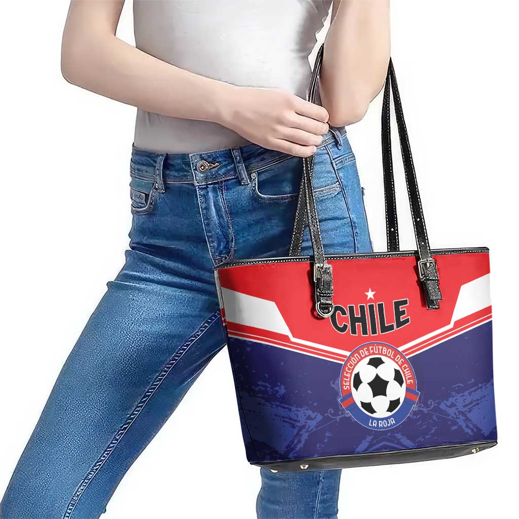 Football Chile Leather Tote Bag Vamos La Roja - Wonder Print Shop