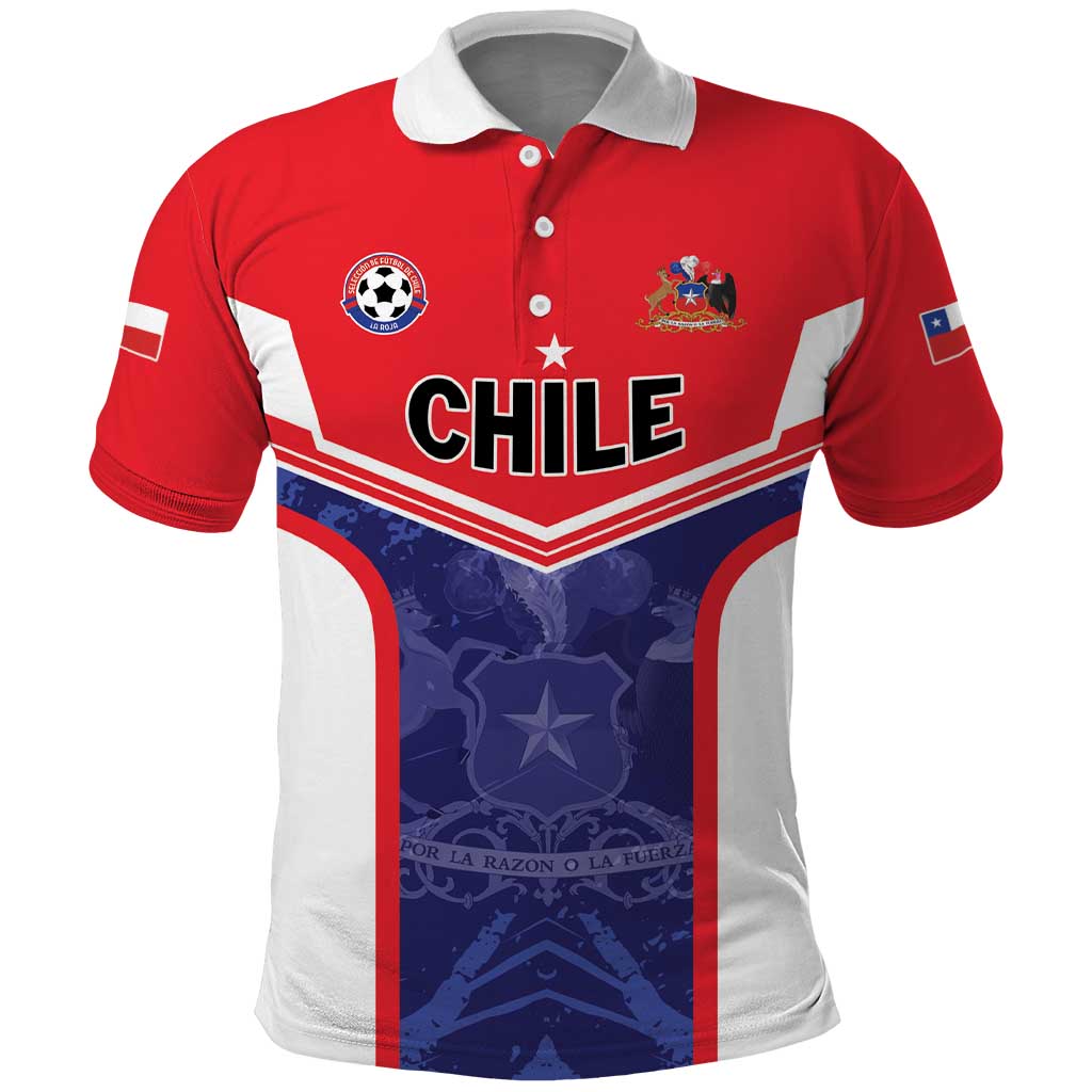 Custom Football Chile Polo Shirt Vamos La Roja - Wonder Print Shop