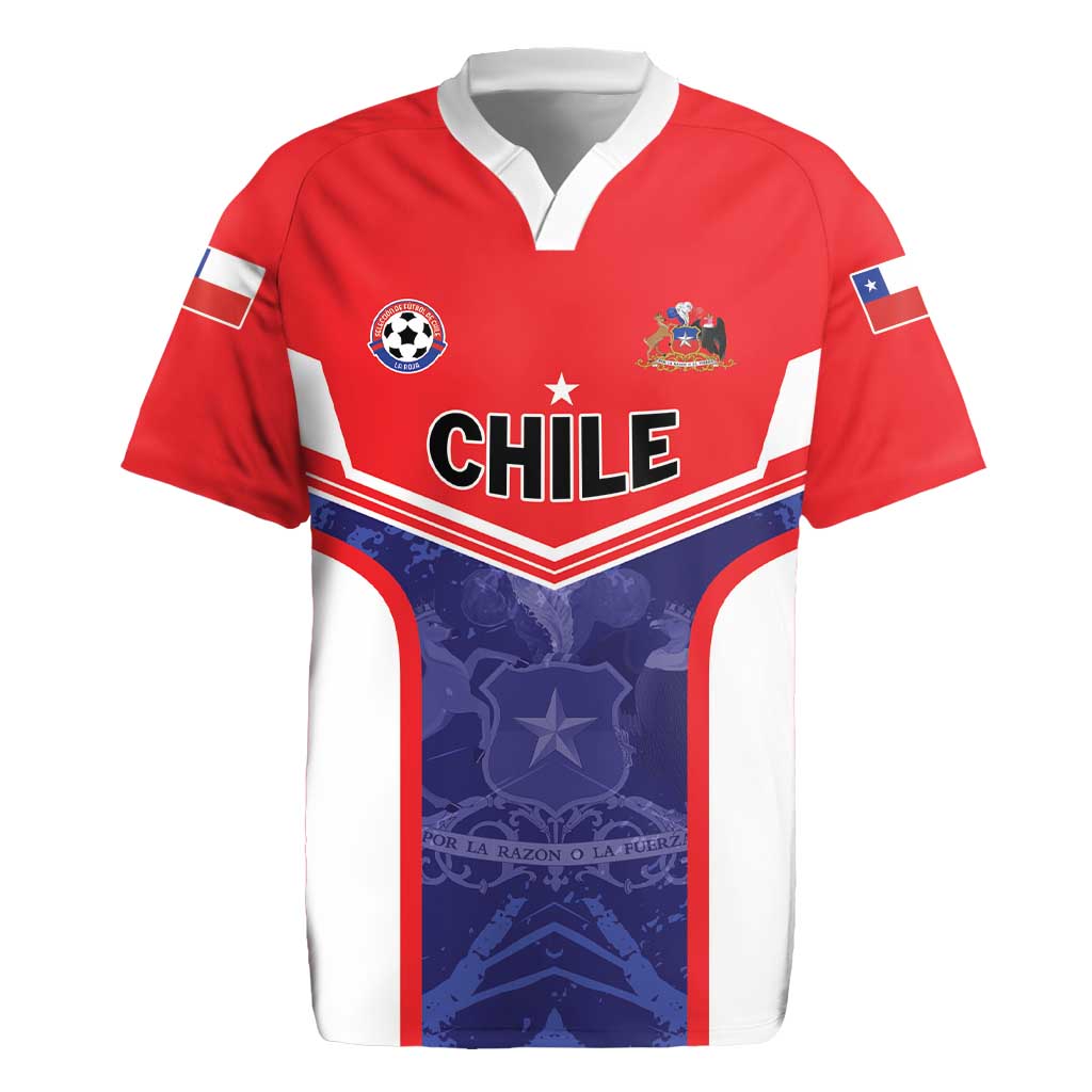 Custom Football Chile Rugby Jersey Vamos La Roja - Wonder Print Shop
