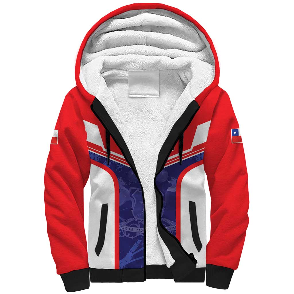 Custom Football Chile Sherpa Hoodie Vamos La Roja - Wonder Print Shop