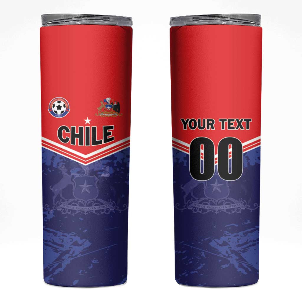 Custom Football Chile Skinny Tumbler Vamos La Roja - Wonder Print Shop