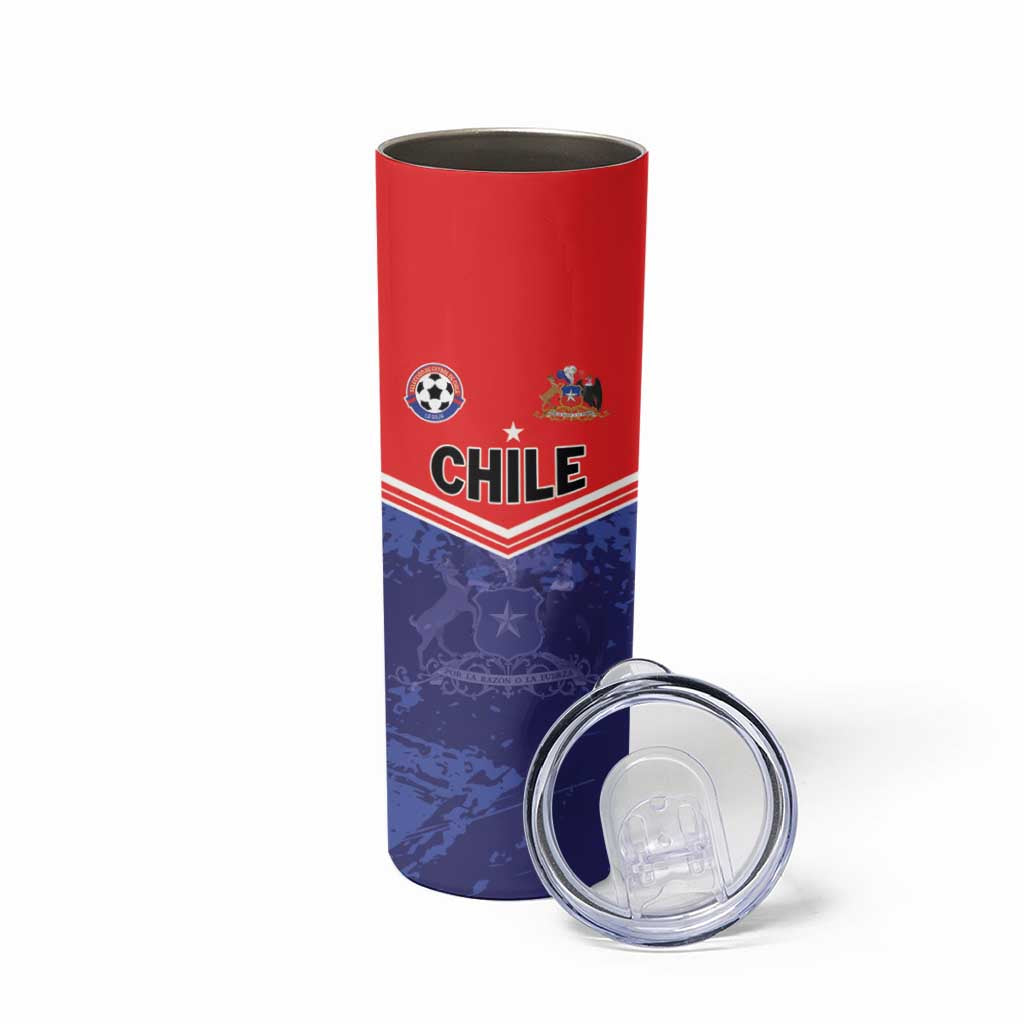 Custom Football Chile Skinny Tumbler Vamos La Roja - Wonder Print Shop