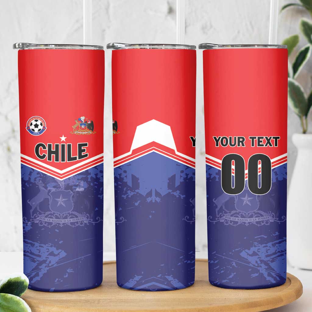 Custom Football Chile Skinny Tumbler Vamos La Roja - Wonder Print Shop