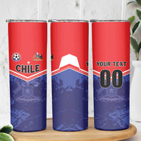 Custom Football Chile Skinny Tumbler Vamos La Roja - Wonder Print Shop