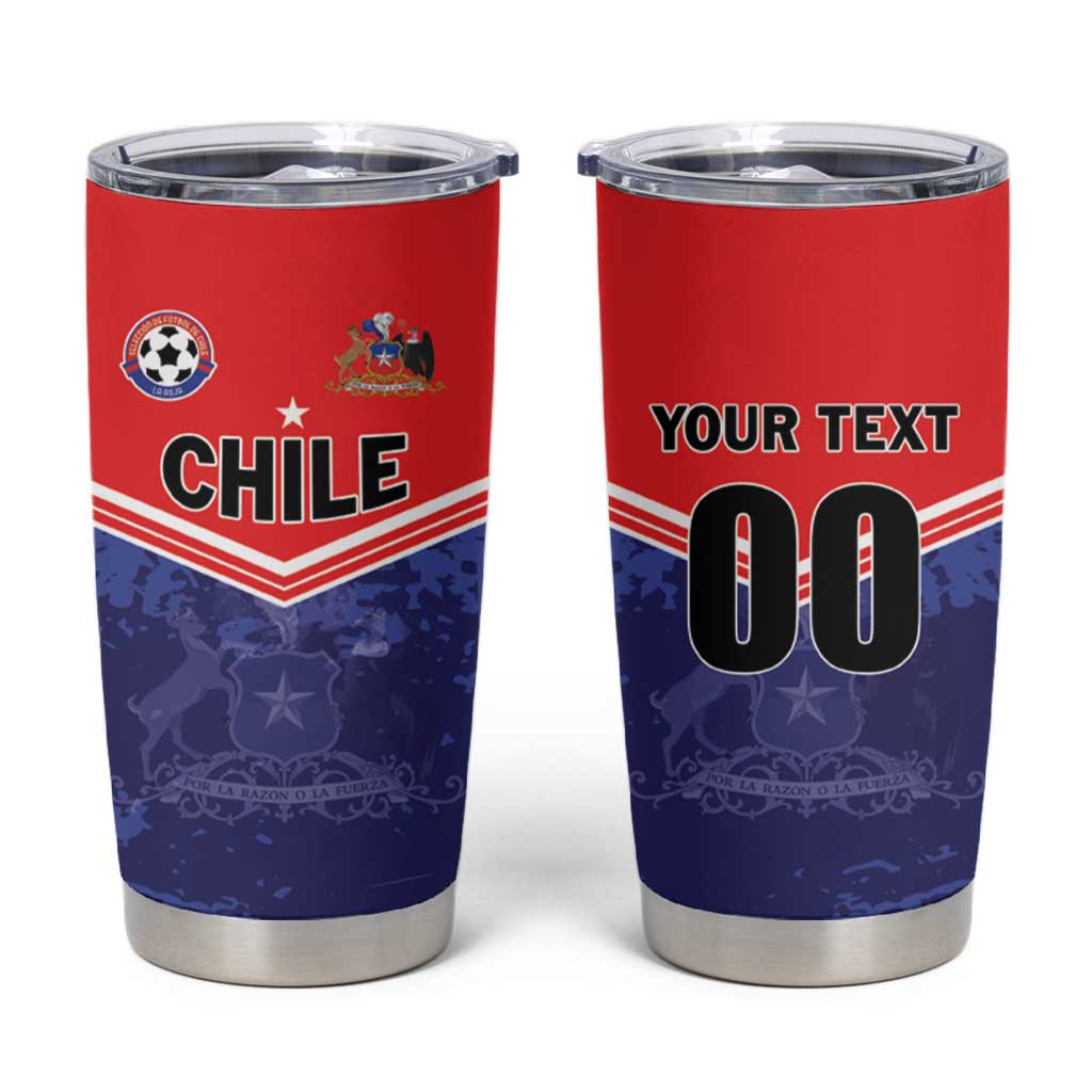 Custom Football Chile Tumbler Cup Vamos La Roja - Wonder Print Shop