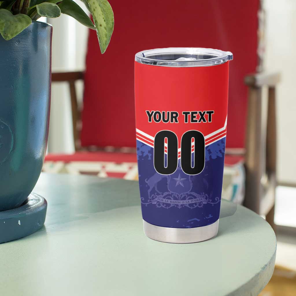 Custom Football Chile Tumbler Cup Vamos La Roja - Wonder Print Shop