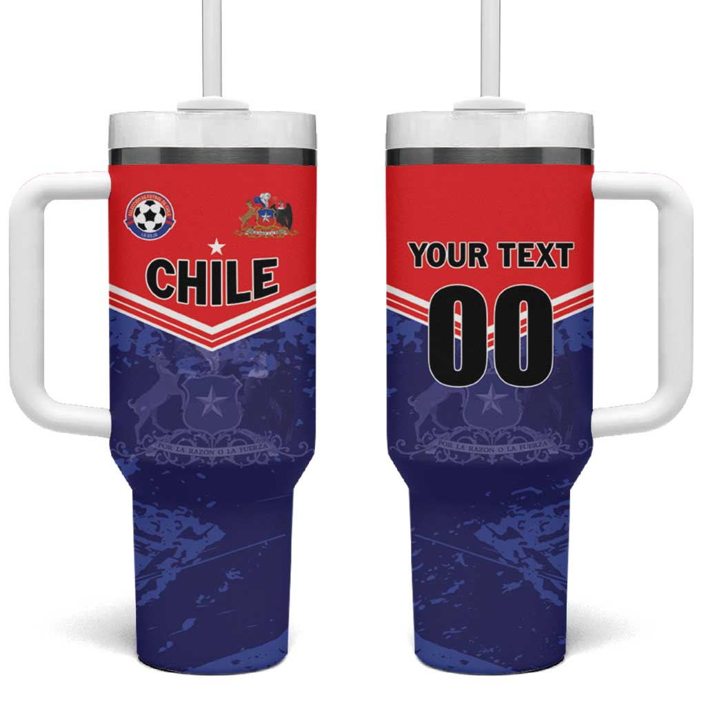 Custom Football Chile Tumbler With Handle Vamos La Roja - Wonder Print Shop
