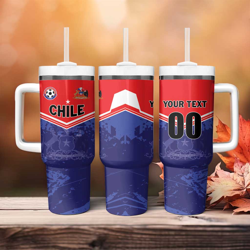 Custom Football Chile Tumbler With Handle Vamos La Roja - Wonder Print Shop